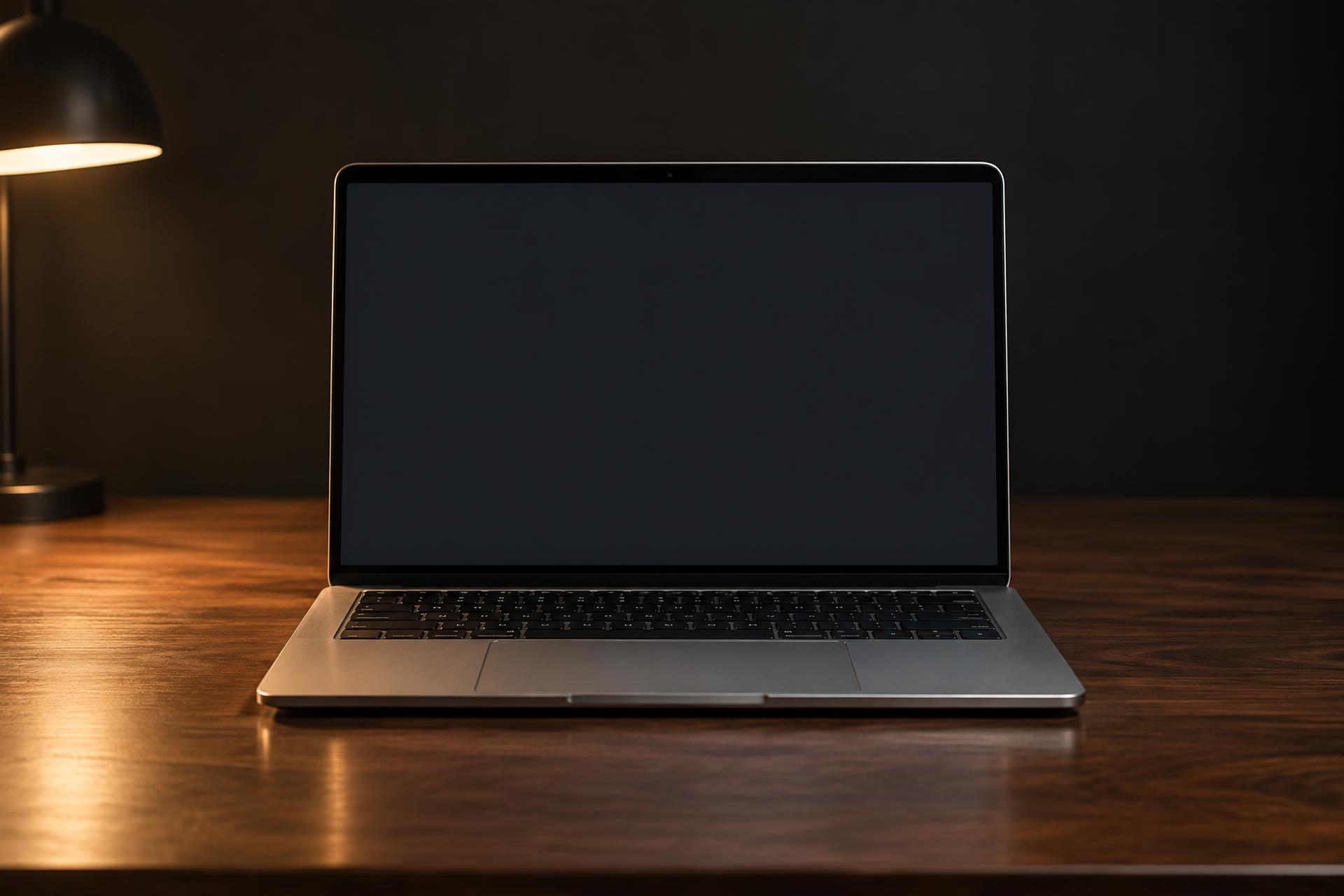 Laptop on a desk showing a custom web store